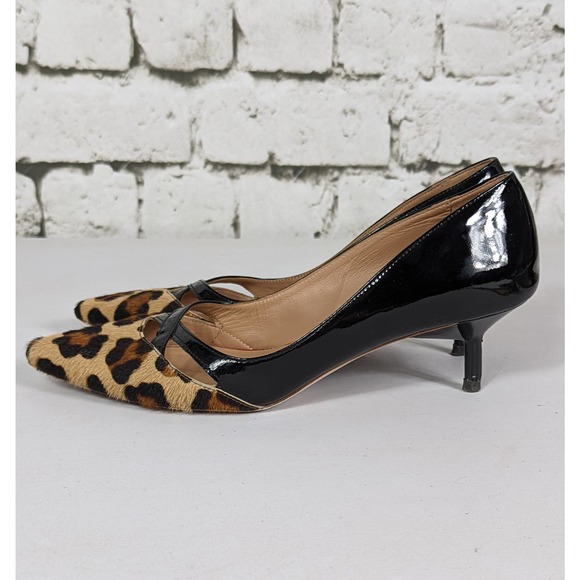 Kurt Geiger Shoes Kurt Geiger Patent Leather Calf Hair Kitten Heel